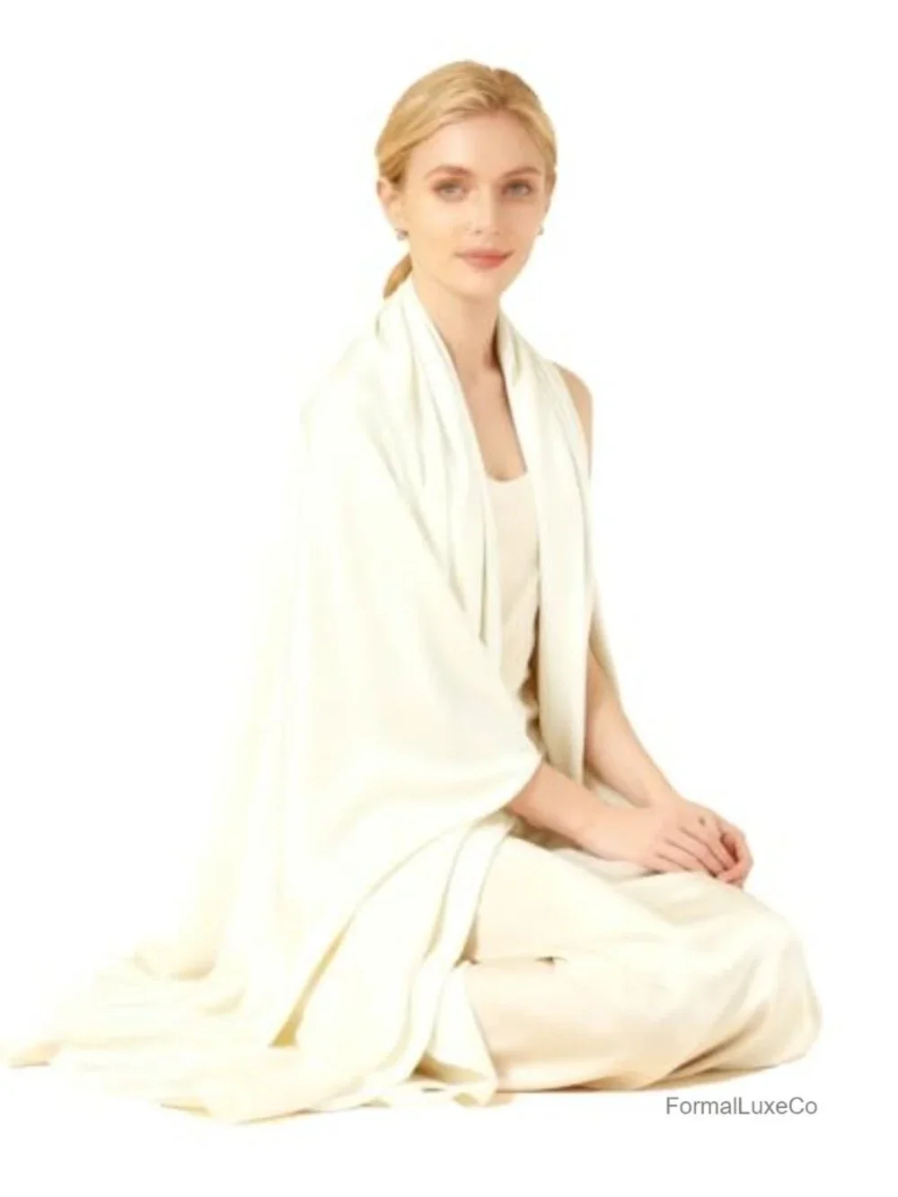 Silky Satin Scarf Shawl Wrap for Wedding Evening Dress, 28x79 in